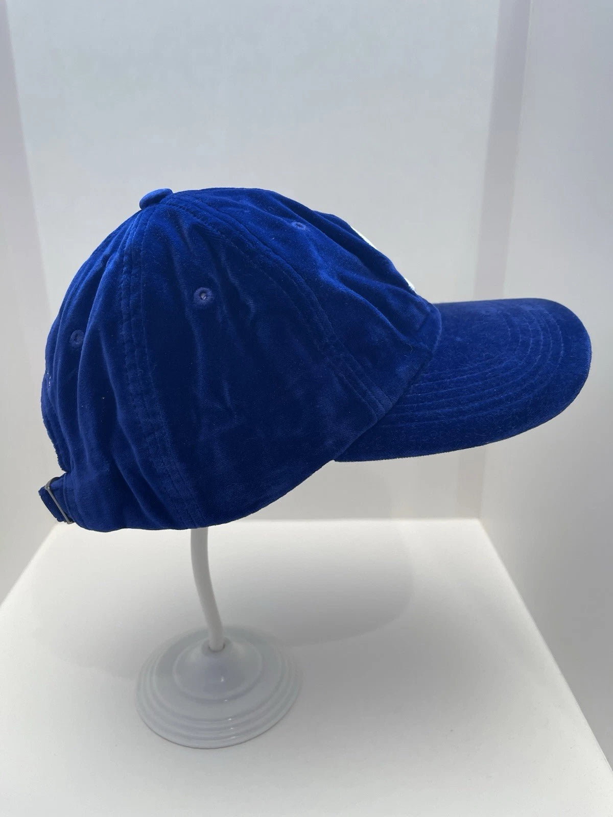 eBay 168540177610 photo 3: Supreme Velvet S Logo 6-Panel Cap In Royal Blue (FW 2020) One Size
