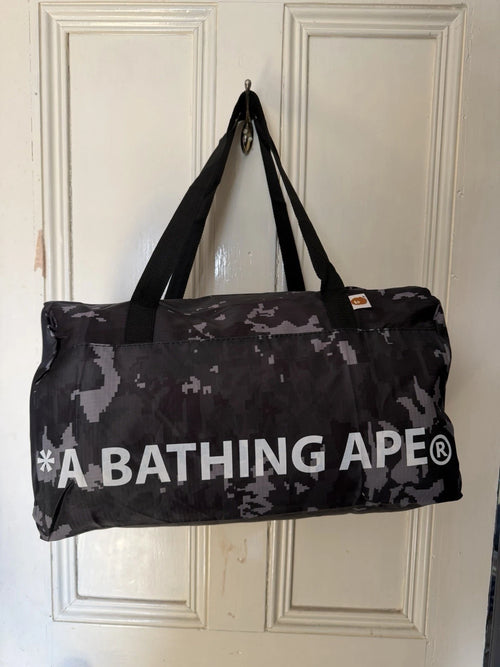 eBay 168549422211 photo 1: A Bathing Ape Digi Camo Duffle Bag In Black/Grey, Japan Exclusive, BNWOT
