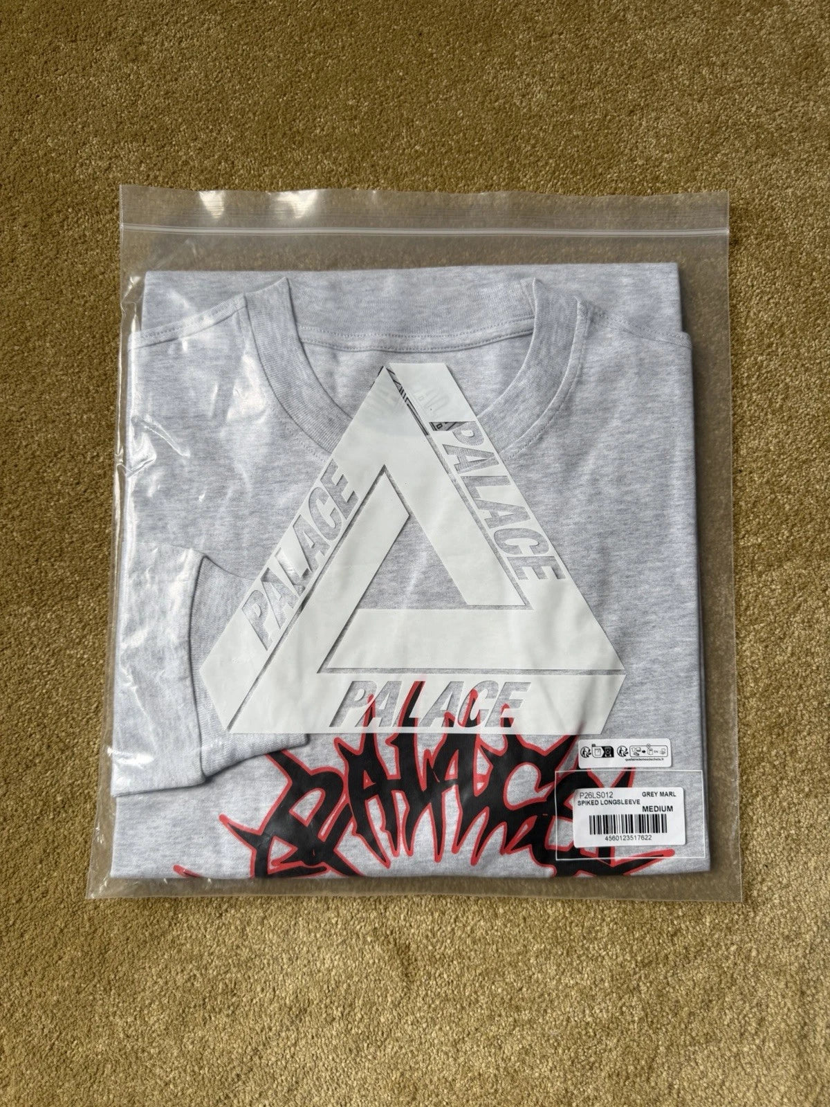 eBay 168549908234 photo 8: Palace Spiked Long Sleeve In Grey Marl (FW 2024) Size M, Brand New