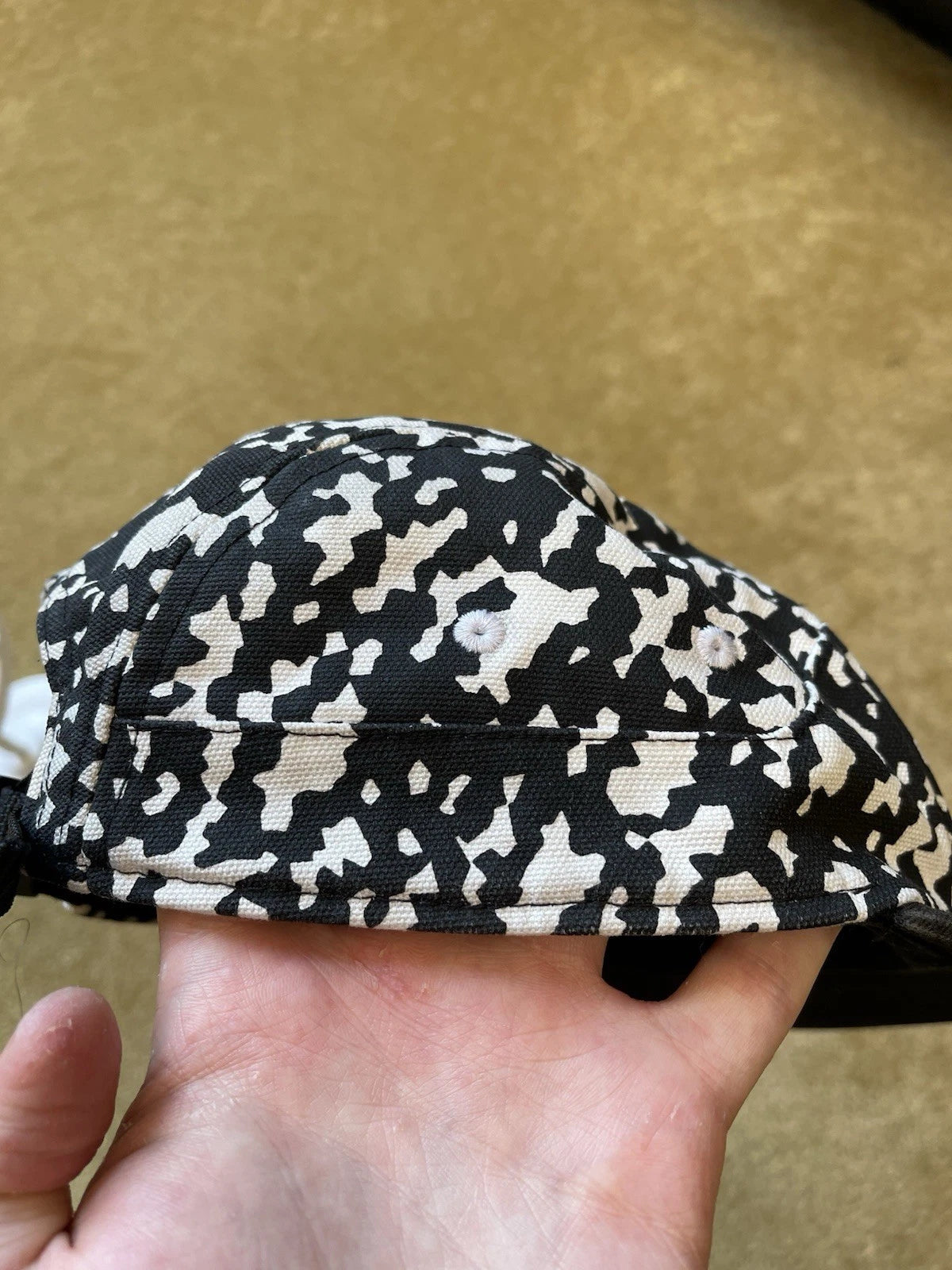 eBay 168438378087 photo 7: Men’s Palace 5-Panel Camp Cap In Black and White, One Size
