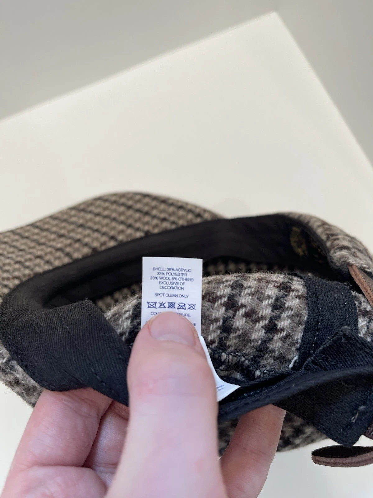 eBay 168520570678 photo 7: Supreme Houndstooth Wool Camp Cap In Brown (FW 2023) One Size