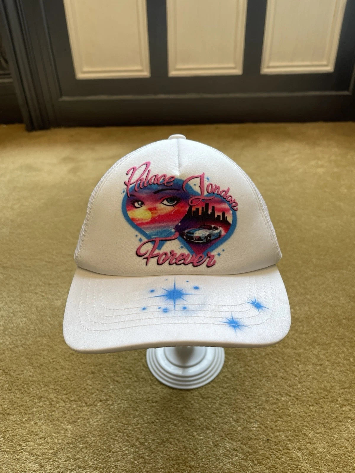 eBay 168357544084 photo 1: Palace Forever Trucker Cap In White (SS 2023)