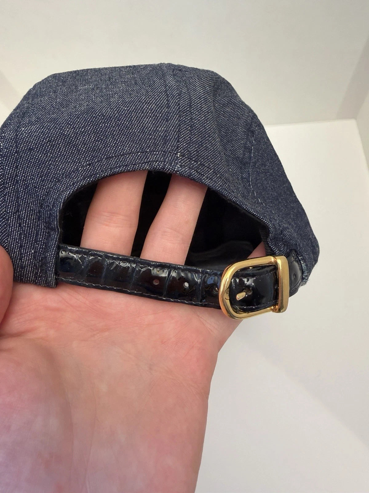 eBay 168578156992 photo 8: Supreme Denim Croc Strap Camp Cap In Indigo (FW 2014) One Size