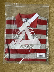 eBay 168569352031 photo 7: Palace Stripe Mesh Knit Polo In Red/Grey (SS 2022) Size M, BNWT