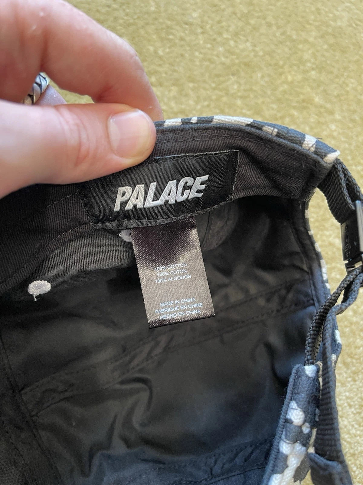 eBay 168438378087 photo 8: Men’s Palace 5-Panel Camp Cap In Black and White, One Size