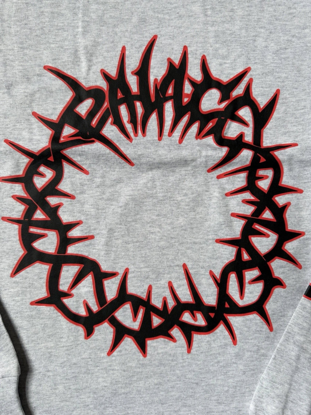 eBay 168587645285 photo 2: Palace Spiked Long Sleeve T-Shirt In Grey Marl (FW 2024) Size XL, BNWT
