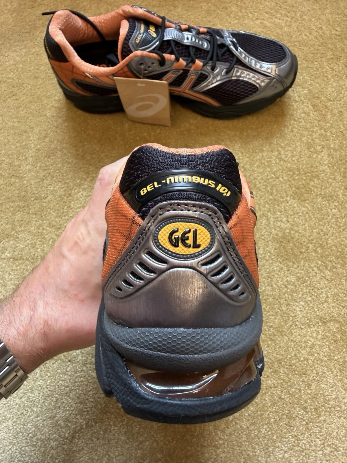 eBay 168552614604 photo 6: Men’s ASICS Gel-Nimbus 10.1 Trainers In Black/Rust Orange Size UK 8, BNIB