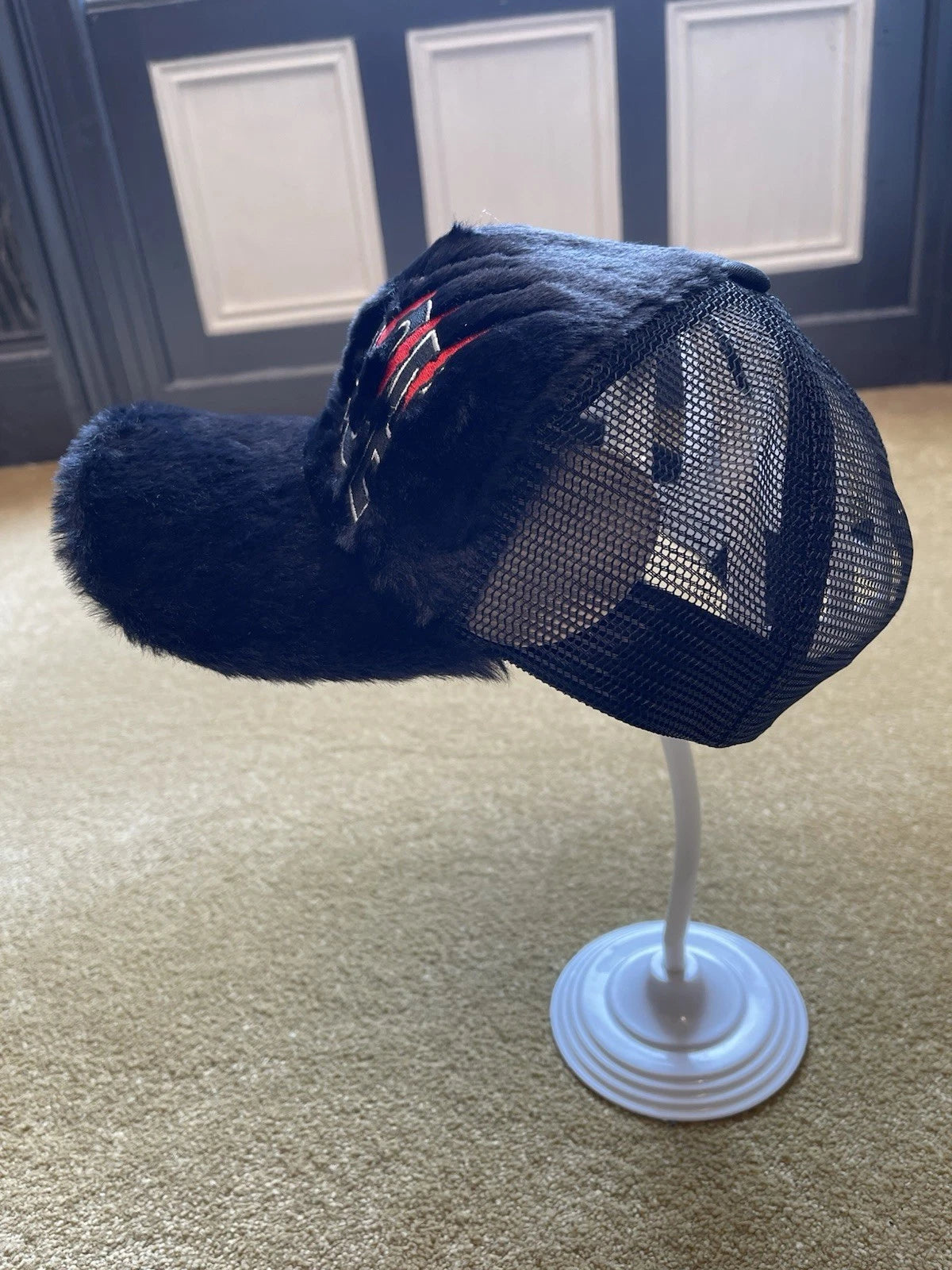 eBay 168357558201 photo 6: Palace Claw Furry Trucker Cap in Black (FW 2025)