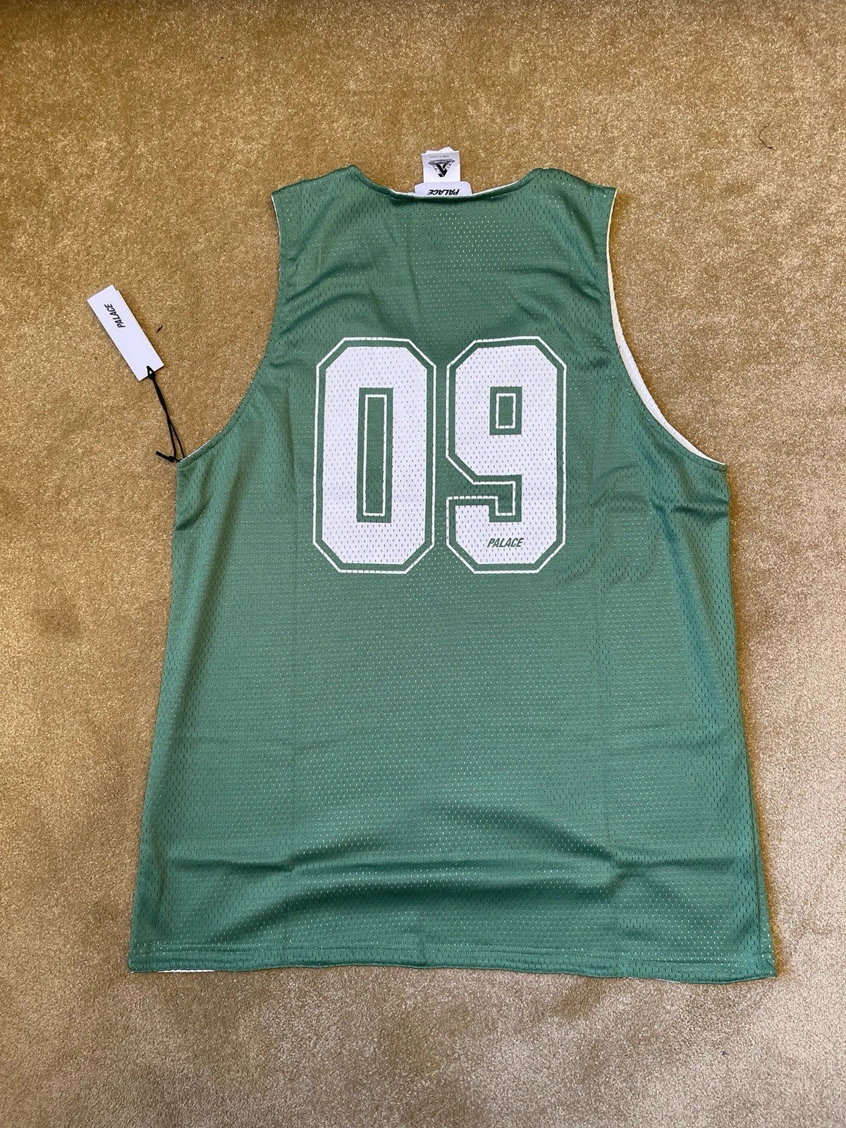 eBay 168569363732 photo 5: Palace Reverso Mesh Border Vest In Green/White (SS 2024) Size XL, BNWT