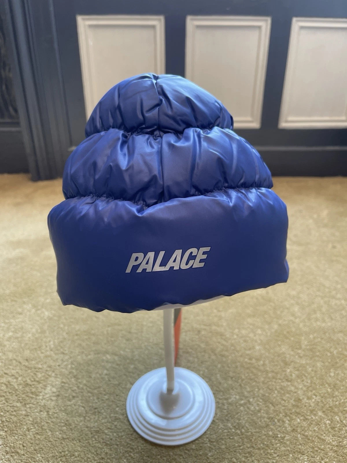 eBay 168200118352 photo 1: Men’s Palace Peretex Puffa Beanie Hat In Ultra Blue (FW 2024) Size S/M, BNWT