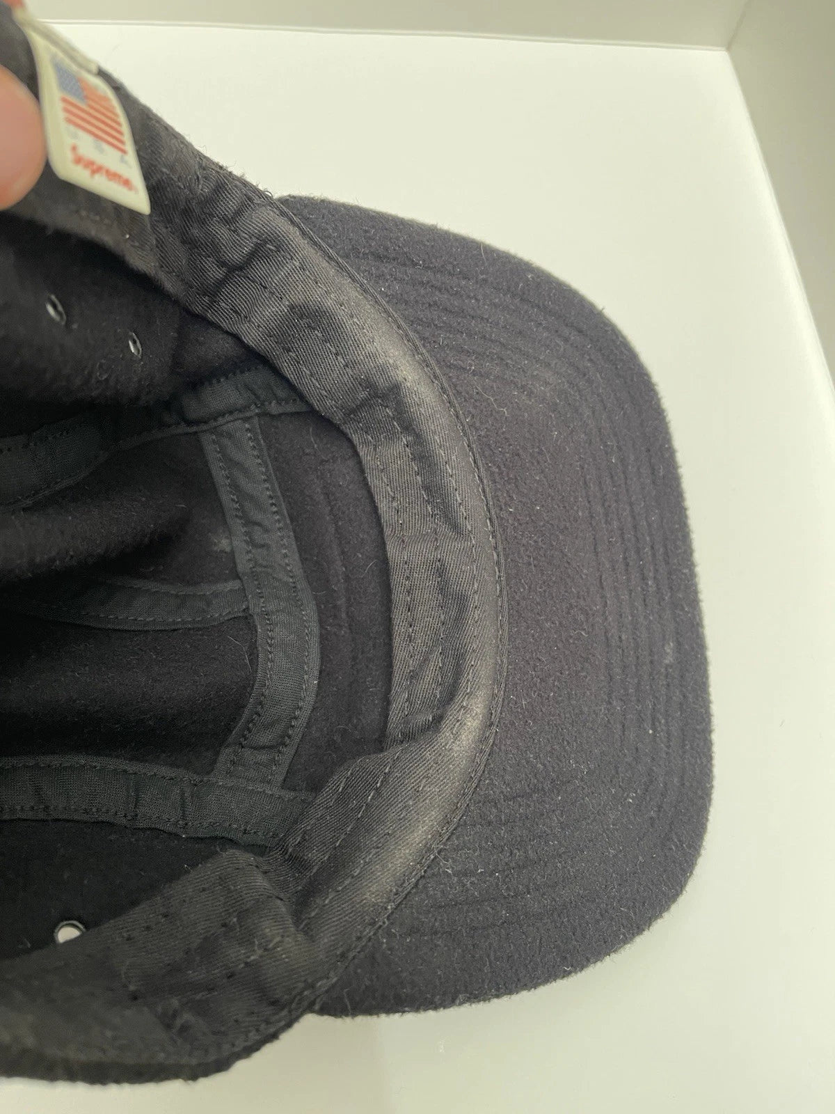 eBay 168449721163 photo 7: Supreme Fleece Pull Cord Camp Cap In Black (FW 2018) One Size
