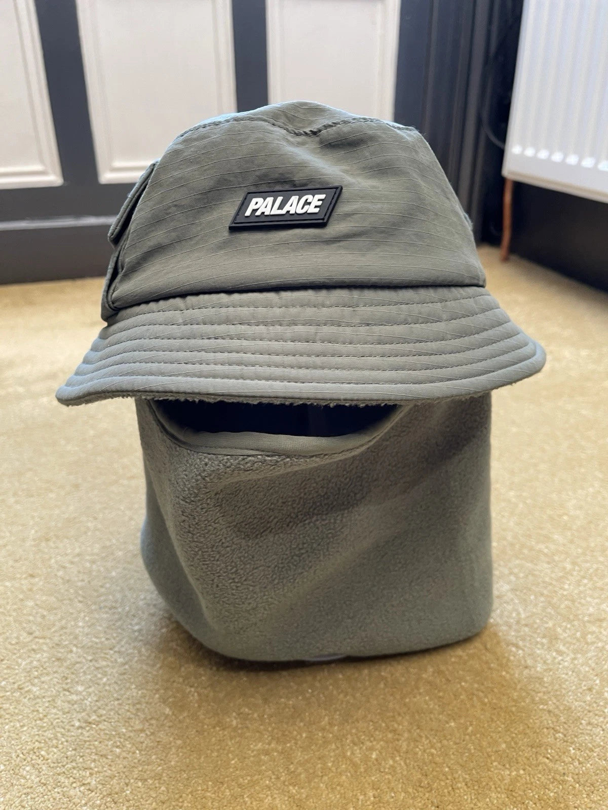 eBay 168122943417 photo 1: Men’s Palace Polartec Cordura Mask Bucket Hat in Olive Size S/M (FW 2023)