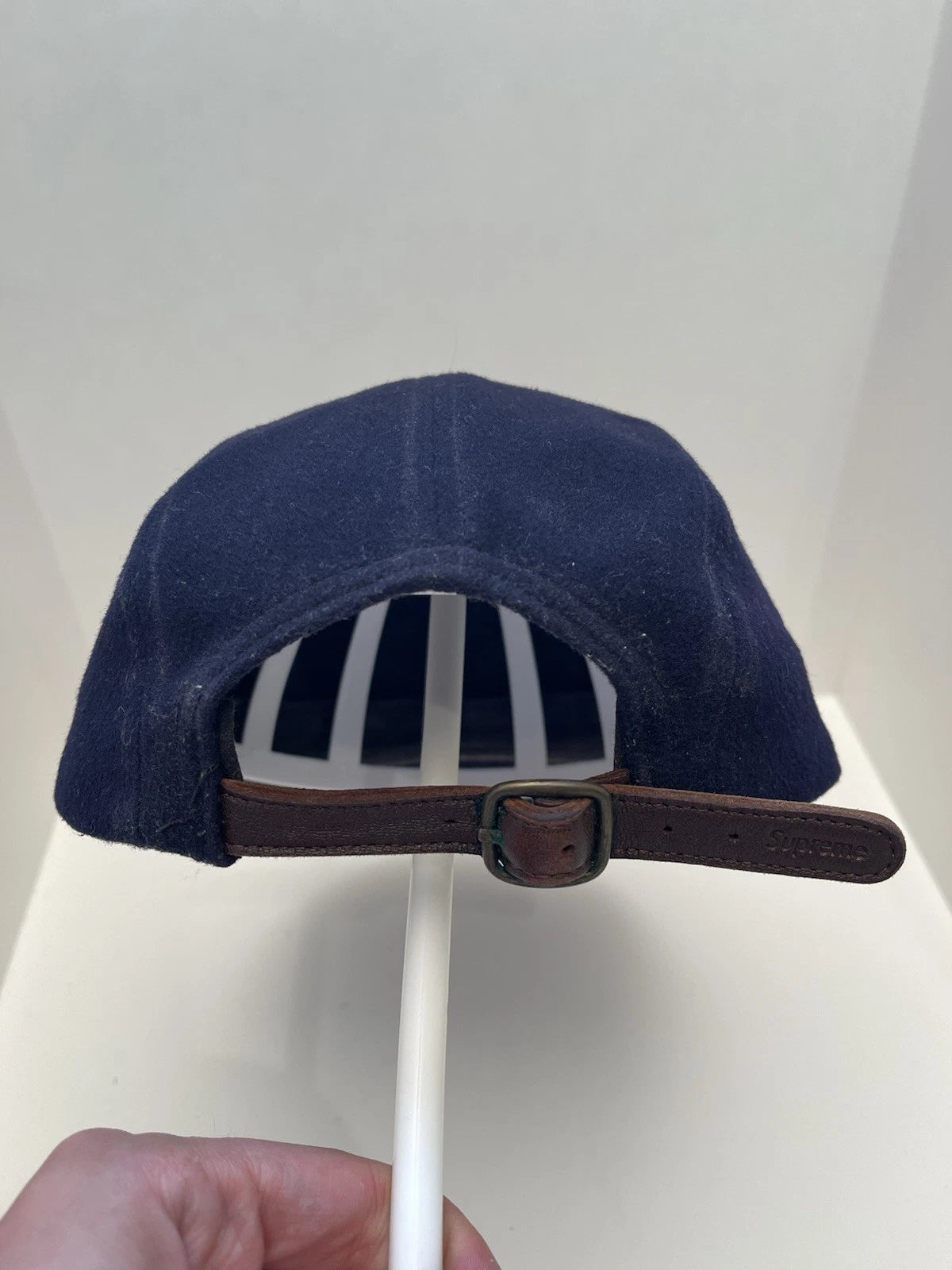 eBay 168522868414 photo 4: Supreme Loro Piana Wool Capolavoro Camp Cap In Navy (FW 2021) One Size