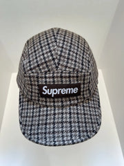 eBay 168520570678 photo 2: Supreme Houndstooth Wool Camp Cap In Brown (FW 2023) One Size