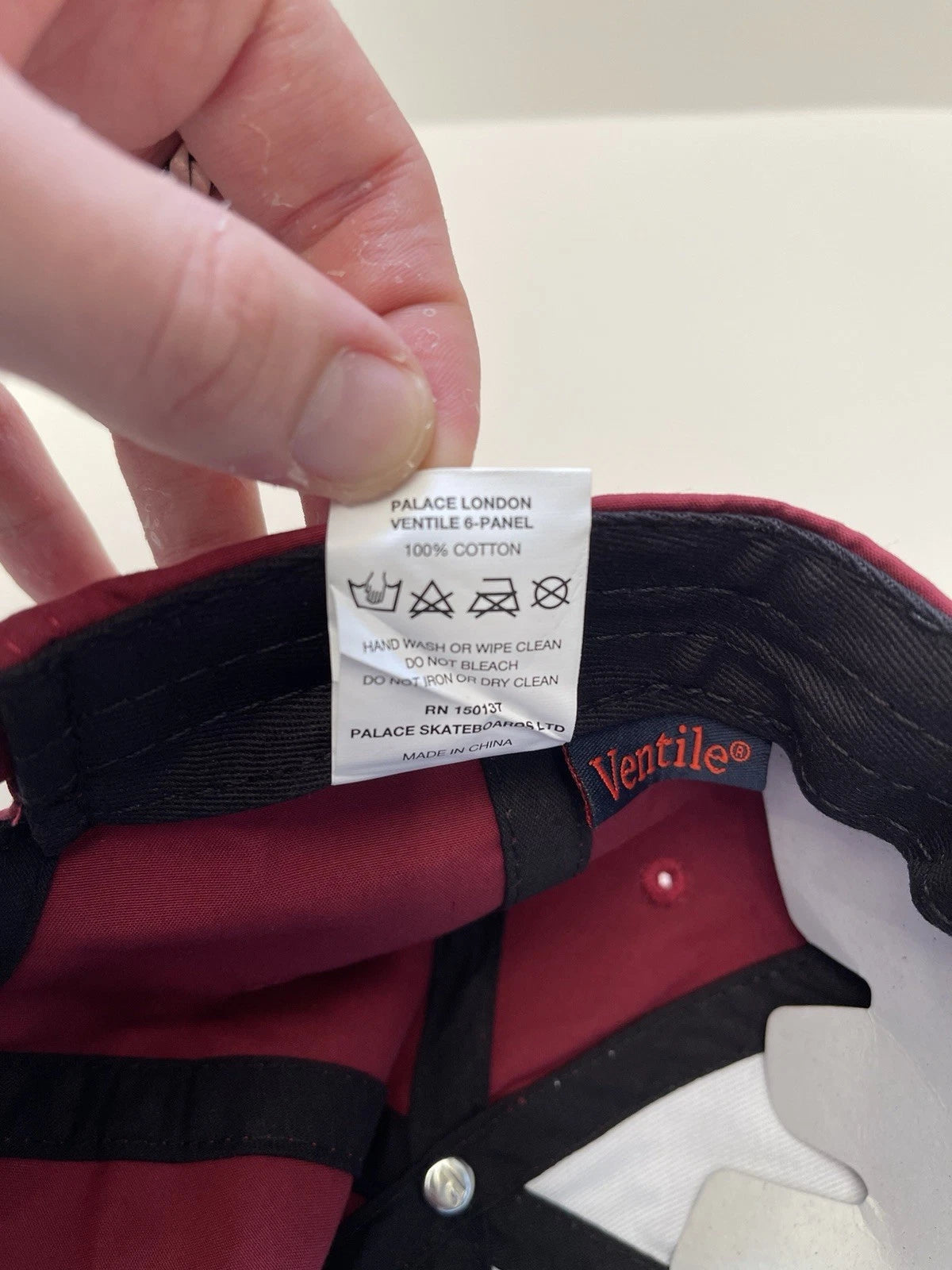 eBay 168547231200 photo 9: Palace London Ventile 6-Panel Cap In Burgundy (FW 2022) One Size, BNWT