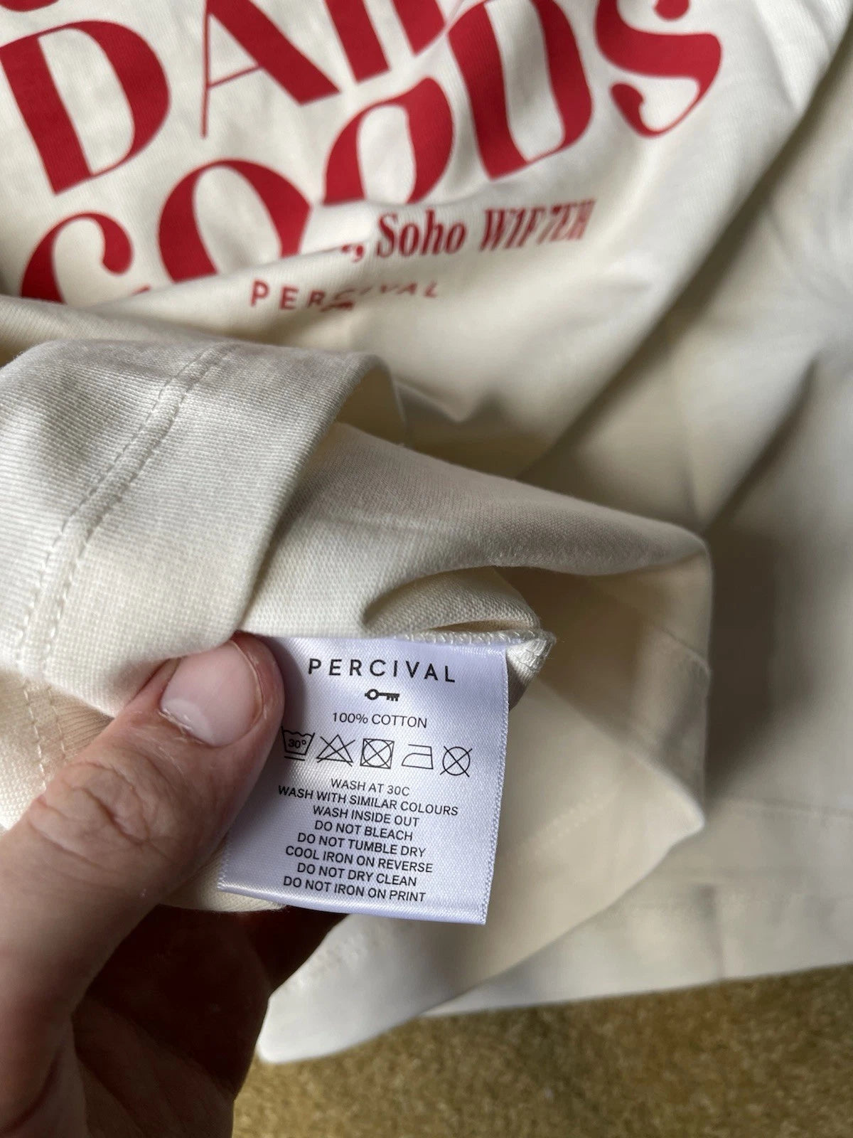 eBay 168520516482 photo 8: Men’s Percival Routine Graphic T-shirt In Cream Size XXL, BNWT