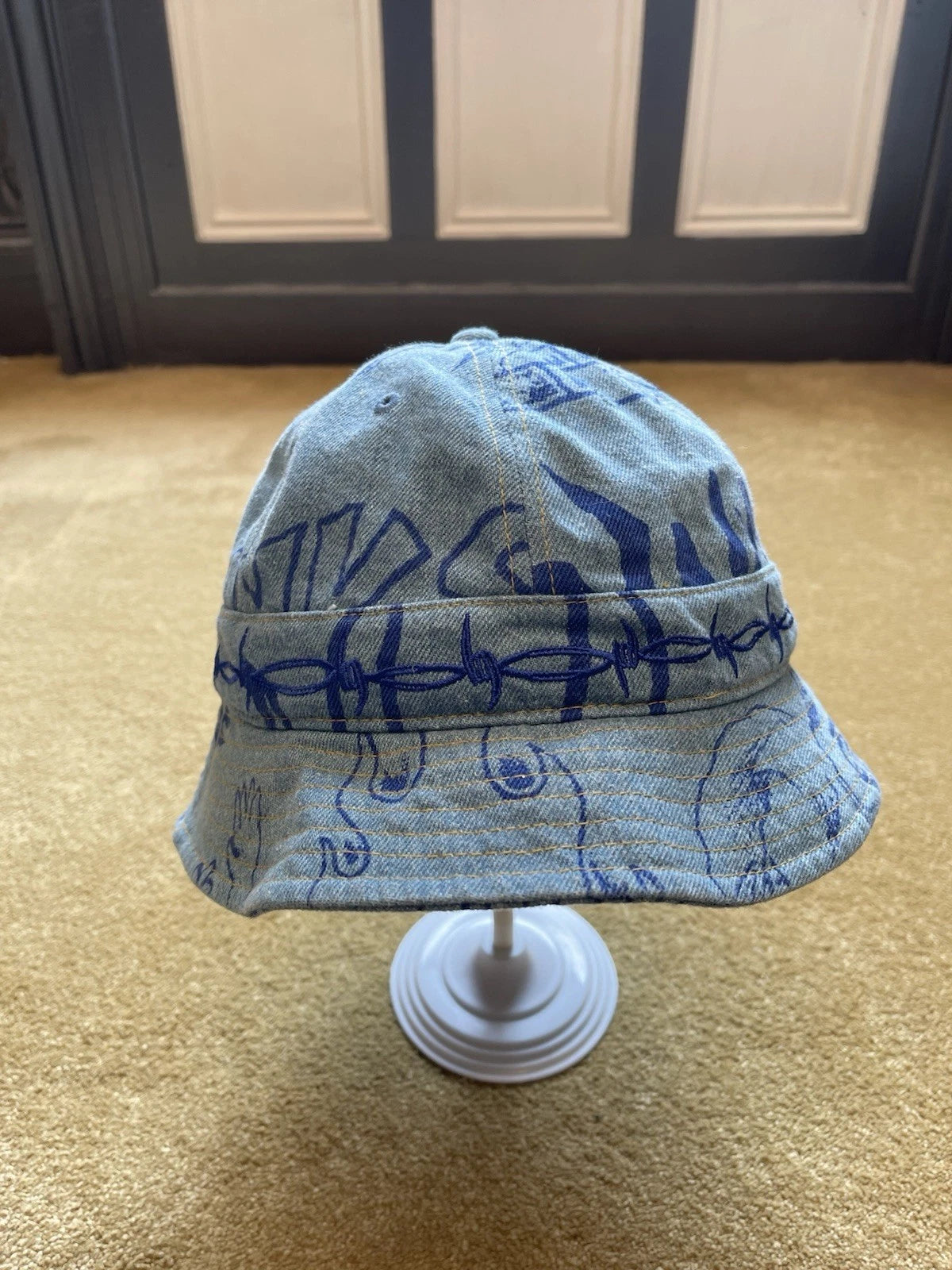 eBay 168338313927 photo 1: Men’s Palace Lotties Denim Bucket Hat (SS 2021) Size S/M