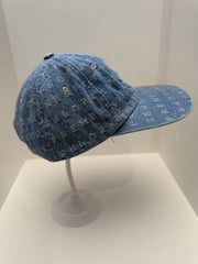 eBay 168552553336 photo 3: Supreme Jacquard Logos Denim 6-Panel Cap In Blue (SS 2020) One Size