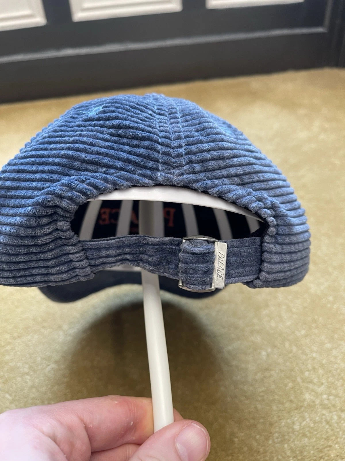 eBay 168295318822 photo 4: Men’s Palace Waff Limits 6-Panel Corduroy Cap In Blue (FW 2018)