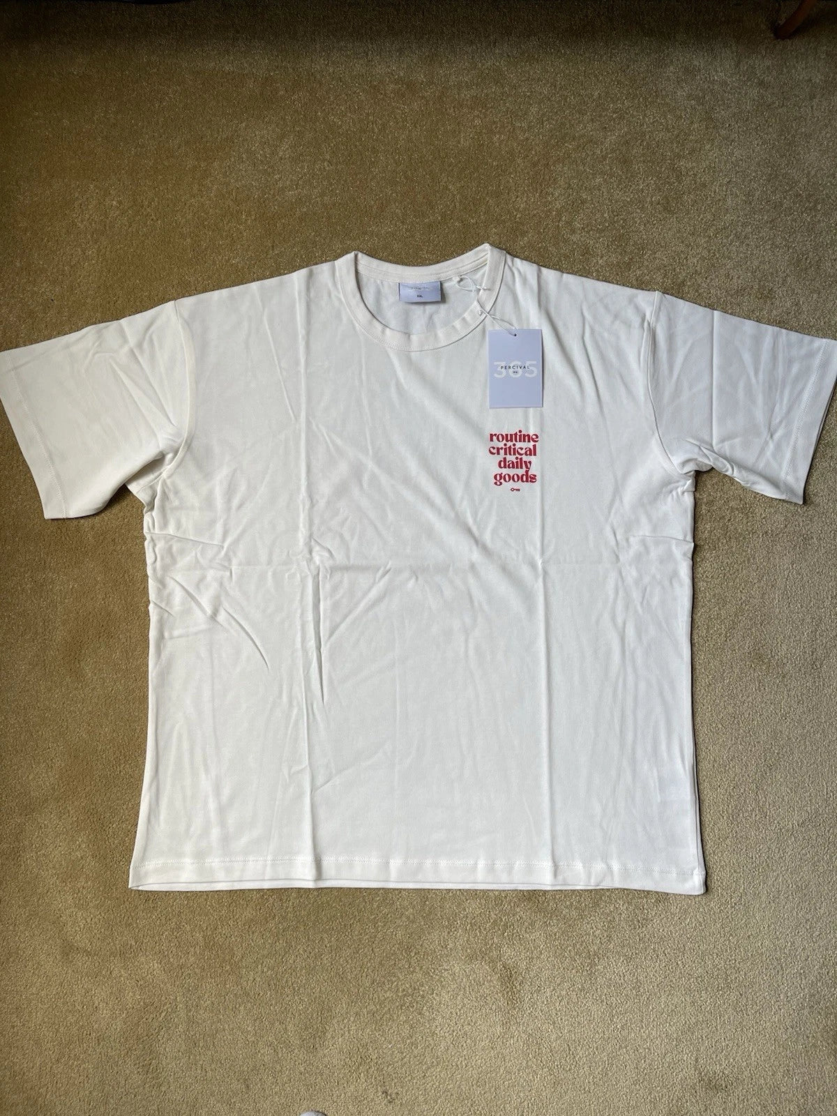 eBay 168520516482 photo 1: Men’s Percival Routine Graphic T-shirt In Cream Size XXL, BNWT