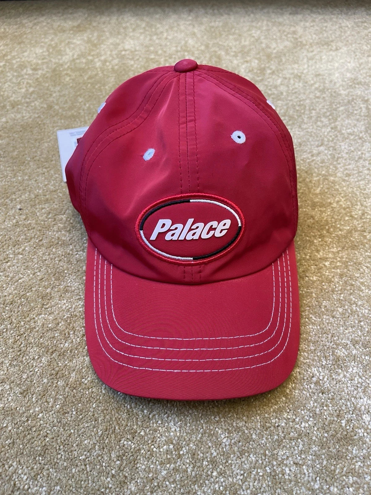 eBay 167998613046 photo 1: Men’s Palace Speedway Shell 6-Panel Cap In Red (FW 2018)