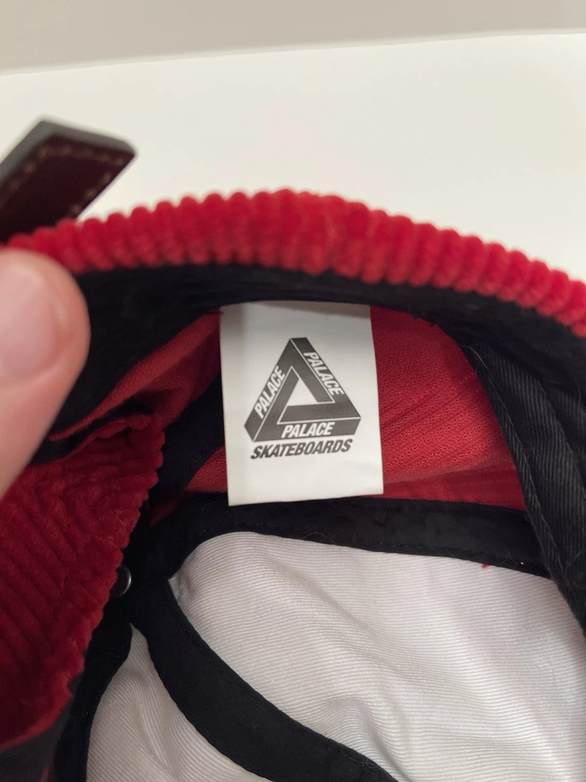 eBay 168449713228 photo 11: Palace Cord Tri-Ferg Patch 6-Panel Cap In Red (FW 2023) One Size