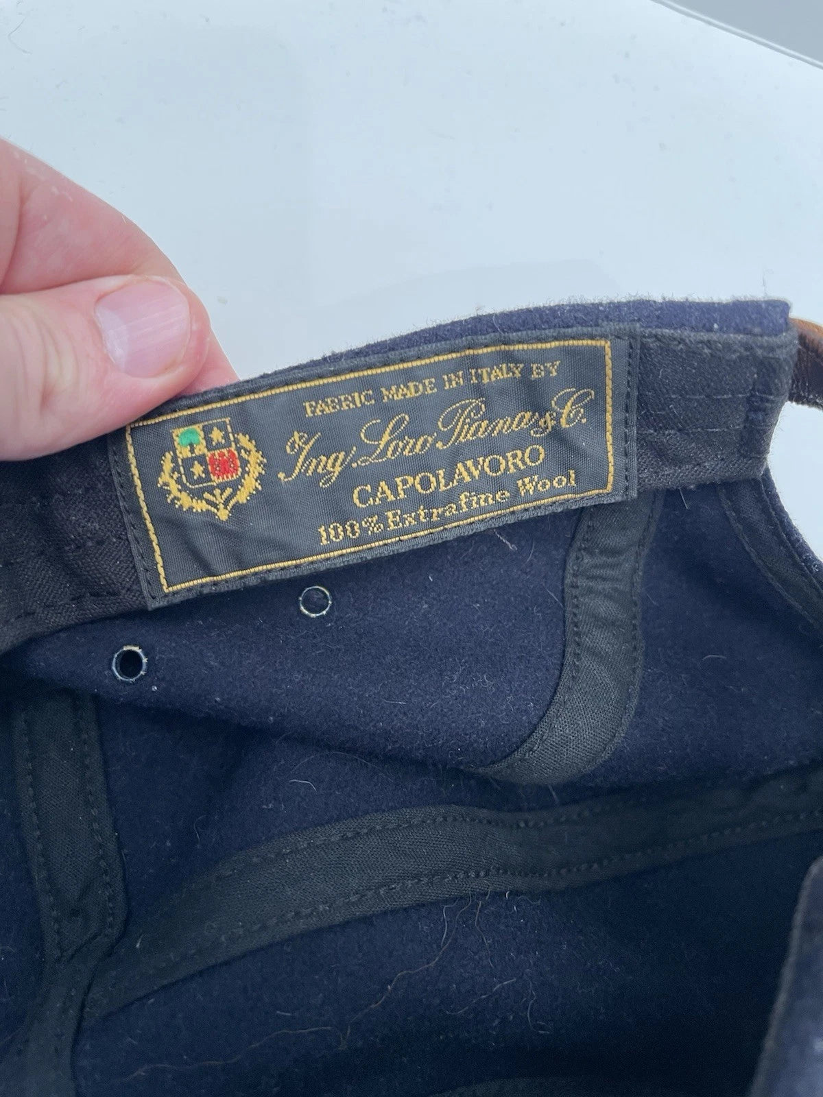 eBay 168522868414 photo 8: Supreme Loro Piana Wool Capolavoro Camp Cap In Navy (FW 2021) One Size