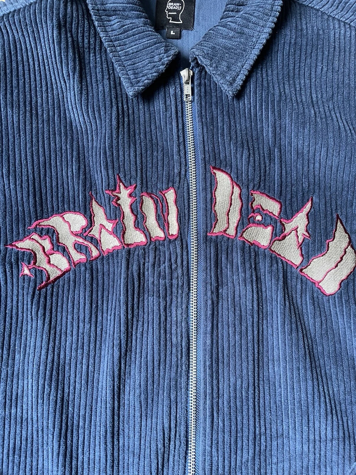 eBay 168238259560 photo 5: Men’s Brain Dead Cobblestone Cord Zip Shirt Jacket in Navy/Blue Size Large