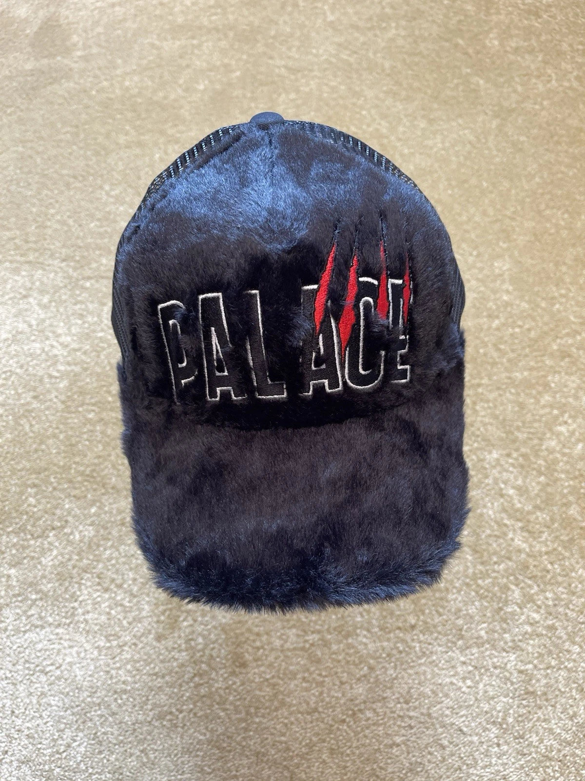 eBay 168357558201 photo 2: Palace Claw Furry Trucker Cap in Black (FW 2025)