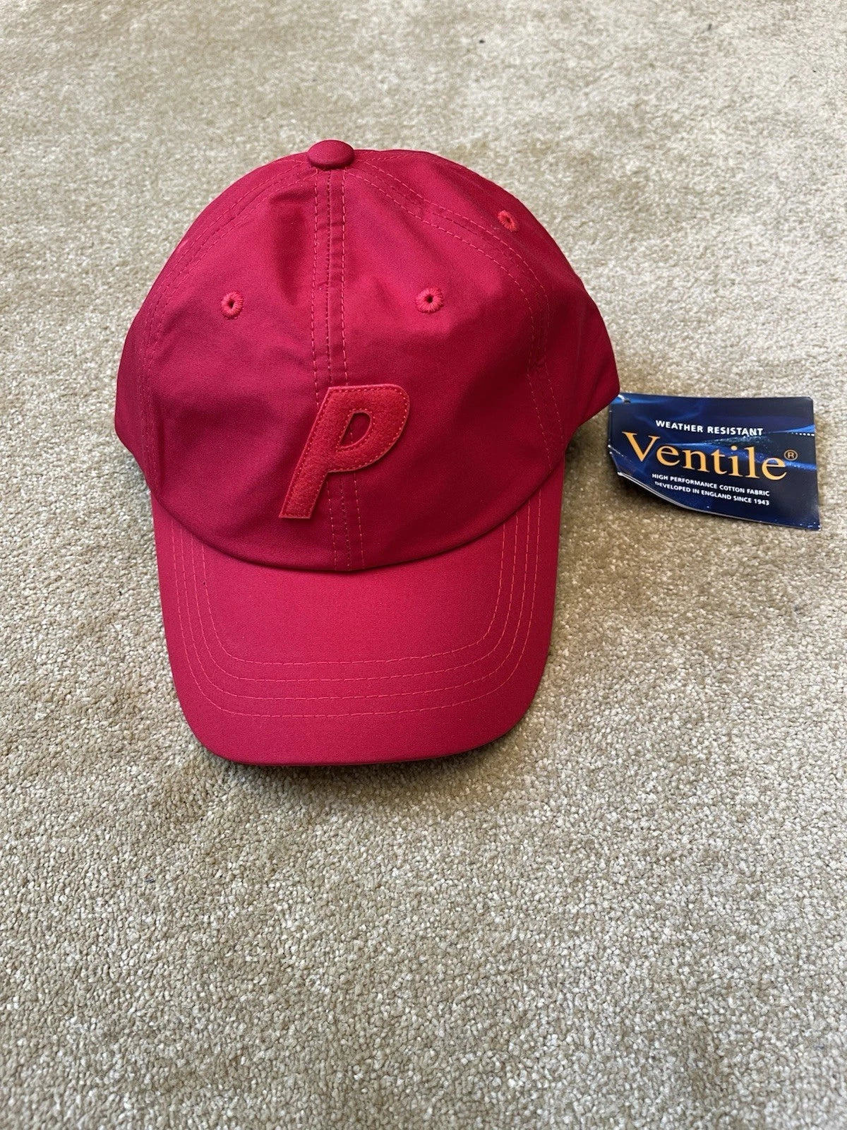 eBay 168081668369 photo 1: Palace P 6-Panel Ventile Cap in Red (FW 2017) BNWT
