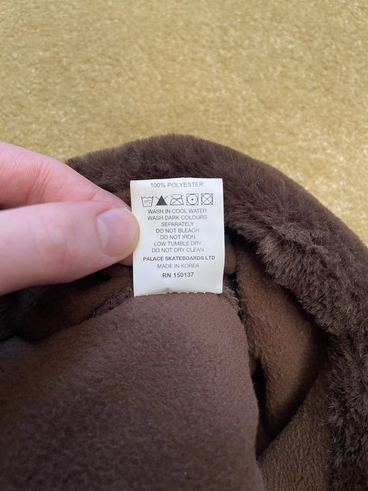 eBay 168130171530 photo 7: Palace Teddy Beanie in Brown Size S/M (FW 2020)