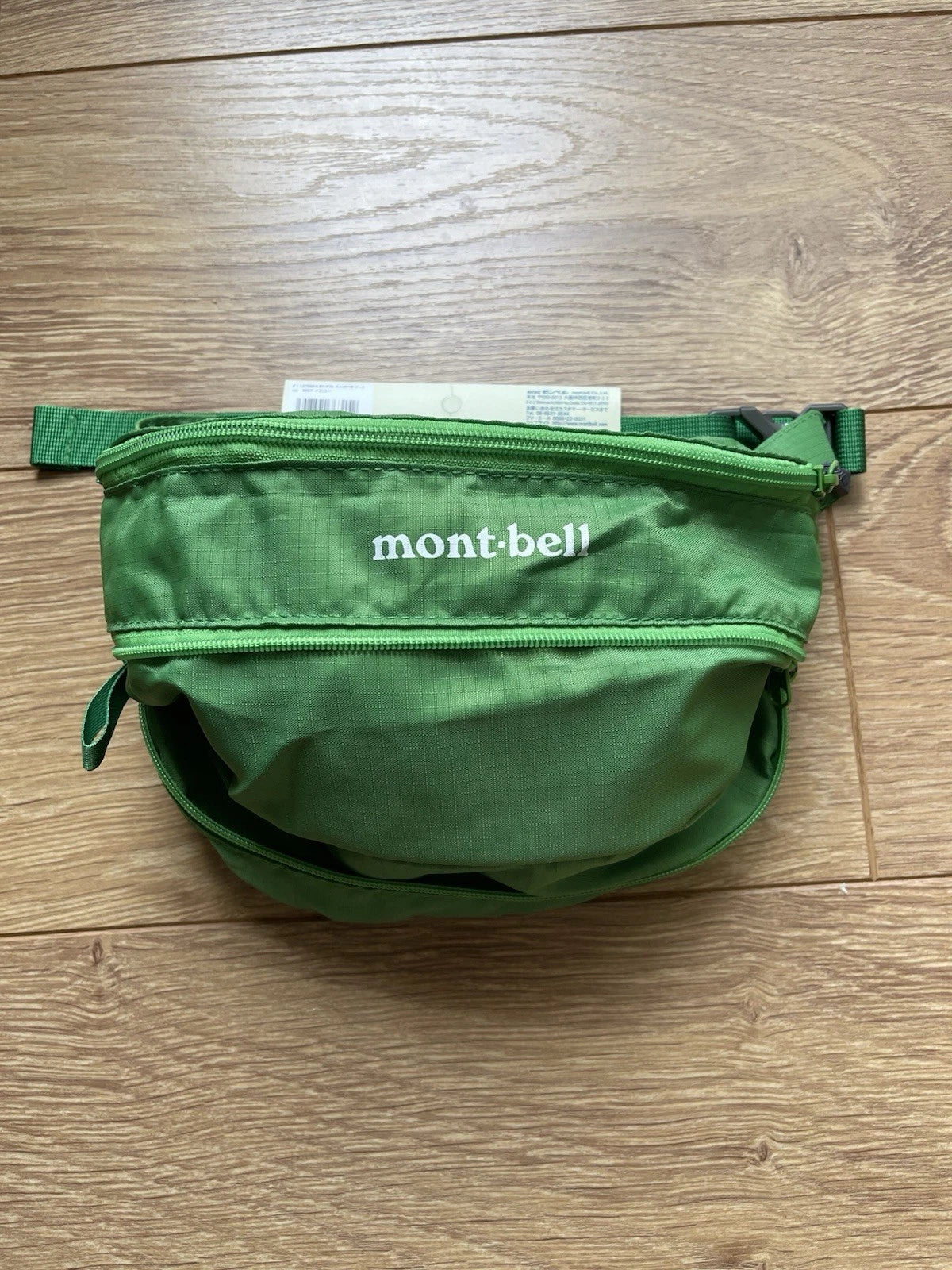 eBay 168529039757 photo 5: Montbell Pocketable Light Banana Pouch Waist Bag In Green, BNWT