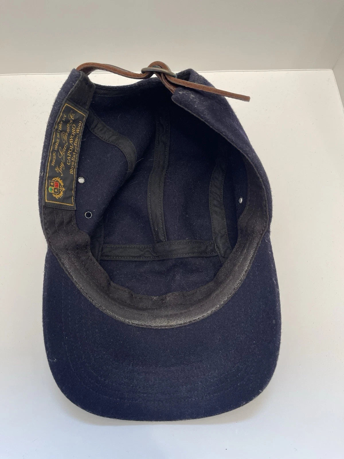 eBay 168522868414 photo 7: Supreme Loro Piana Wool Capolavoro Camp Cap In Navy (FW 2021) One Size