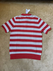 eBay 168569352031 photo 4: Palace Stripe Mesh Knit Polo In Red/Grey (SS 2022) Size M, BNWT
