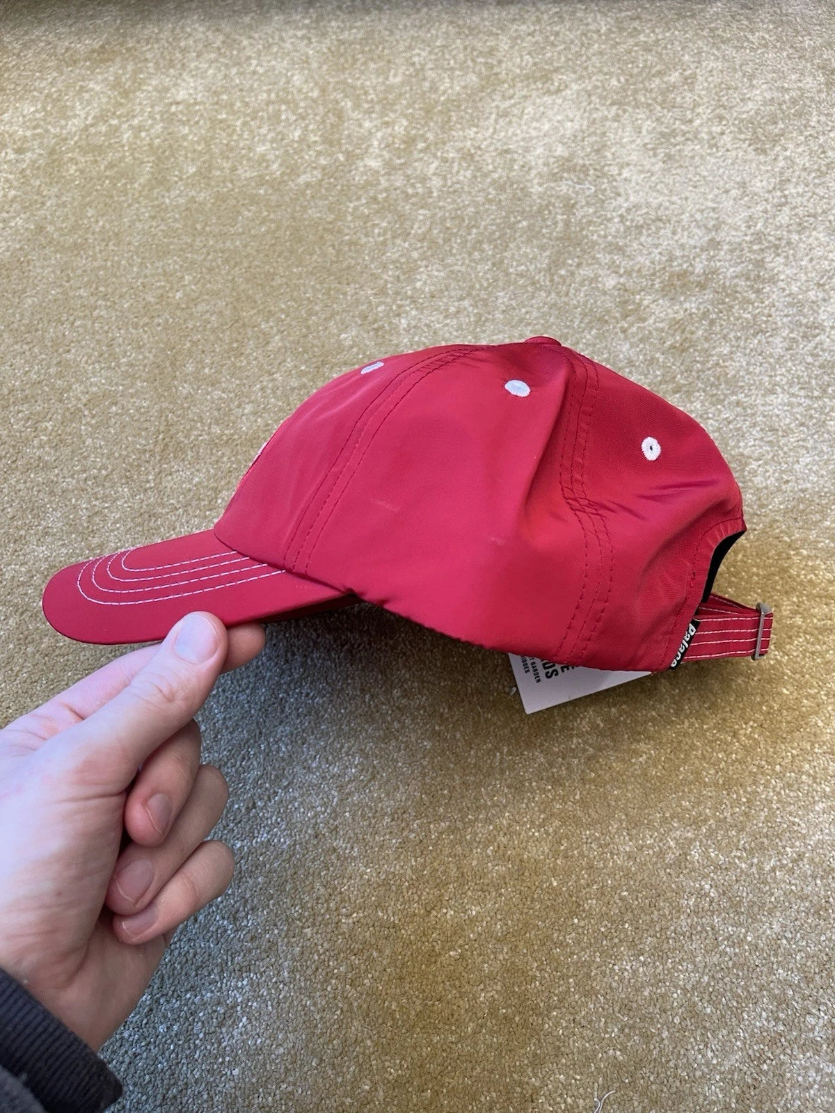 eBay 167998613046 photo 4: Men’s Palace Speedway Shell 6-Panel Cap In Red (FW 2018)