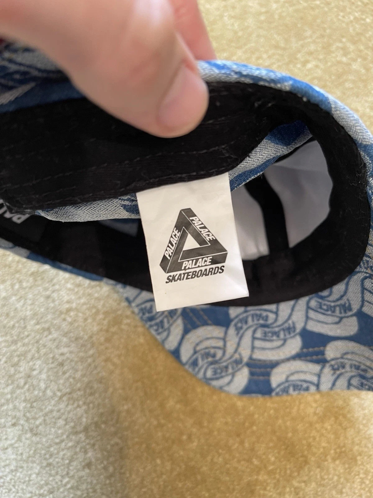 eBay 168438316989 photo 9: Palace Infinity Denim 6-Panel Cap In Stone Wash (SS 2021)