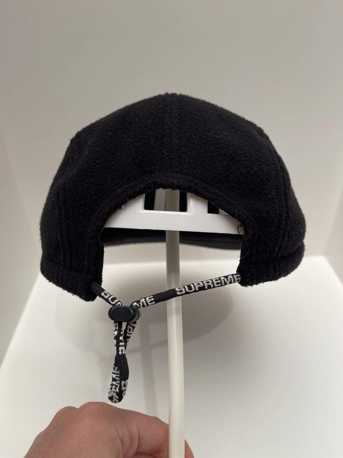 eBay 168449721163 photo 4: Supreme Fleece Pull Cord Camp Cap In Black (FW 2018) One Size