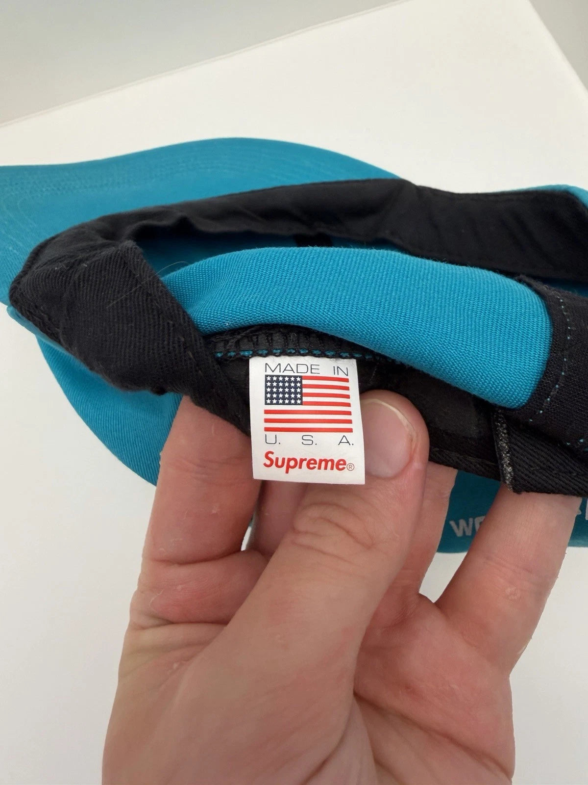 eBay 168575010589 photo 7: Supreme Reflective Tab Pocket Camp Cap In Teal (SS 2018) One Size