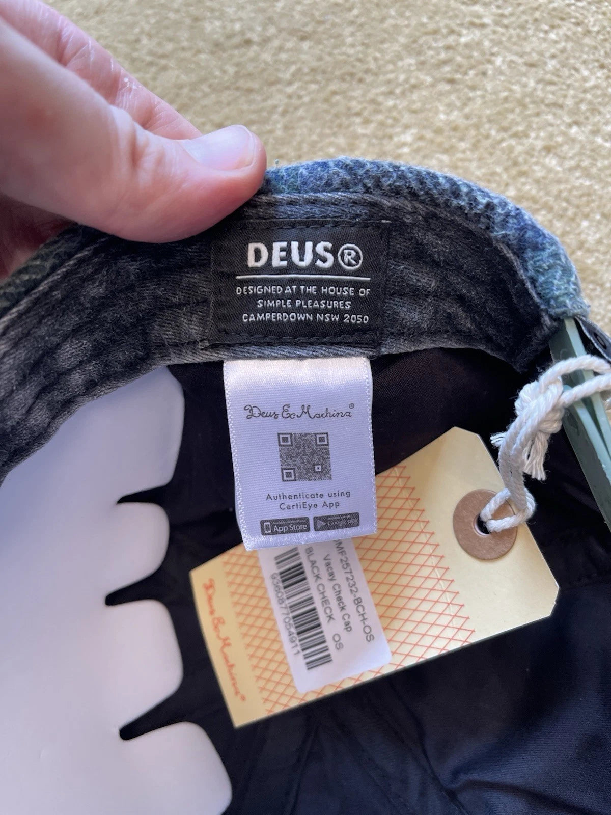 eBay 168441251212 photo 7: Deus Ex Machina Vacay Check Dad Cap in Green, One Size, BNWT