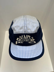 eBay 168535154748 photo 2: Brain Dead Maritime Seersucker 5-Panel Camp Cap In Blue/Navy (SS 2023) One Size