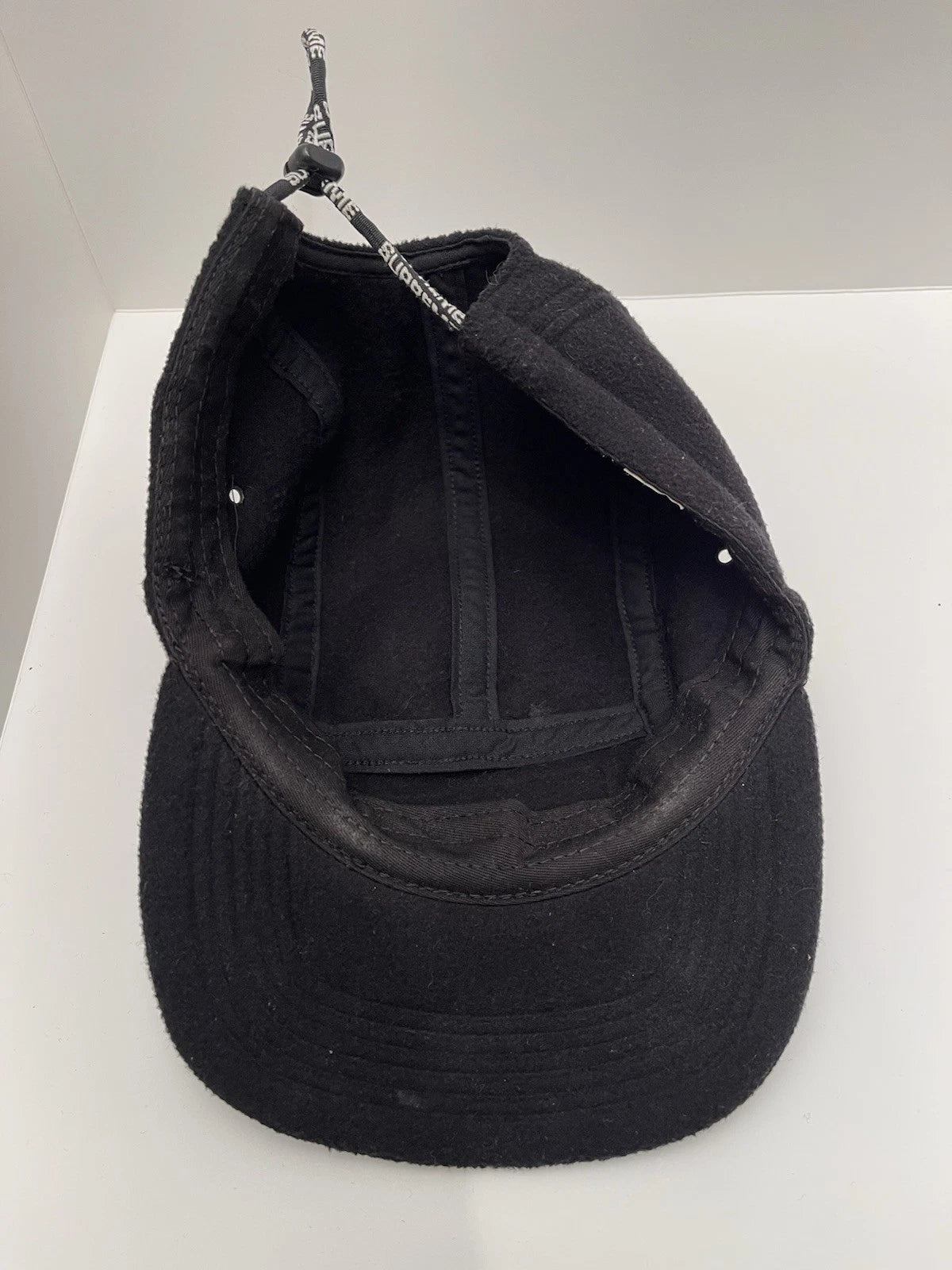eBay 168449721163 photo 6: Supreme Fleece Pull Cord Camp Cap In Black (FW 2018) One Size